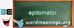 WordMeaning blackboard for epitomator